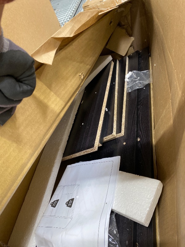 Photo 1 of **MISSING HARDWARE**Furinno Basic Book Shelf, 3-Tier Bookshelf, Cube Storage Organizer Bookcase with Open Shelf, 7 x 17 x 26, for Living Room, Bedroom, Home Office, Espresso