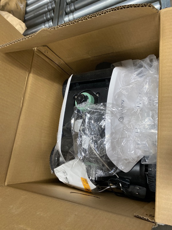 Photo 1 of (2026 Upgraded) Robotic Pool Vacuum for Above Ground Pool - 6600mAh for 130mins Runtime & 50W Powerful Suction, Self-Parking Pool Cleaner with 180?m Filter Tray Up to 1300 Sq. Ft (White&Green)