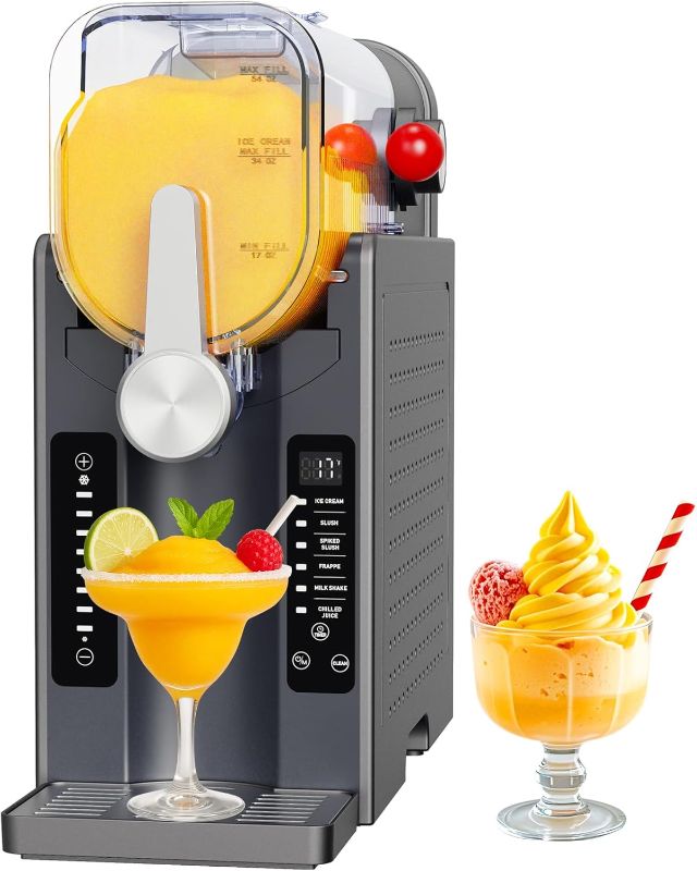Photo 1 of **MISSING FRONT BOTTOM TRAY***Slushie Machine: No Ice Needed All-in-One Slushy Maker for Home, Real-Time Temp Display, Auto-Clean, 6 Preset | Frozen Margaritas, Cocktails, Frappés, Ice Cream, Smoothies, Milkshakes,Summer Parties