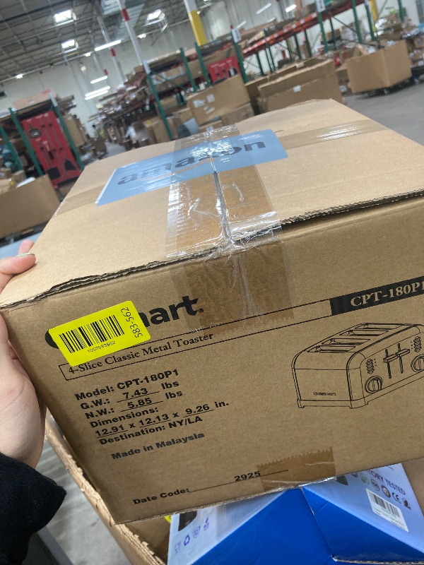 Photo 1 of ***USED*** Cuisinart 4 Slice Compact Stainless Steel Toaster with Extra-Wide Slots for Bread, French Toast, Bagels & Pastries, Defrost & Reheat Functions, CPT-180P1, Brushed Stainless, Removable Crumb Tray