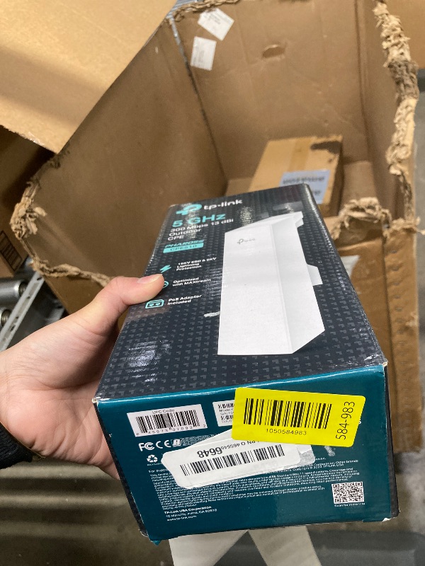 Photo 1 of **NO ADAPTER/PARTS ONLY***TP-Link 5GHz N300 Long Range Outdoor CPE for PtP and PtMP Transmission | Point to Point Wireless Bridge | 13dBi, 15km+ | Passive PoE Powered w/Free PoE Injector | Pharos Control (CPE510) White