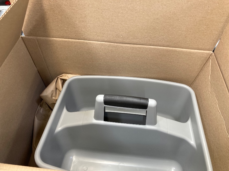 Photo 1 of 1 Mighty Tuff Rough and Rugged All-Purpose Cleaning Caddy, Grey/Black 2 Count (CD0170)