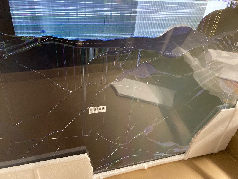 Photo 1 of ***Screen Damaged***Samsung 55-Inch Class Crystal UHD U8000F 4K Smart TV (2025 Model) Endless Free Content, Crystal Processor 4K, Metal Stream Design, Knox Security, Compatible with Alexa