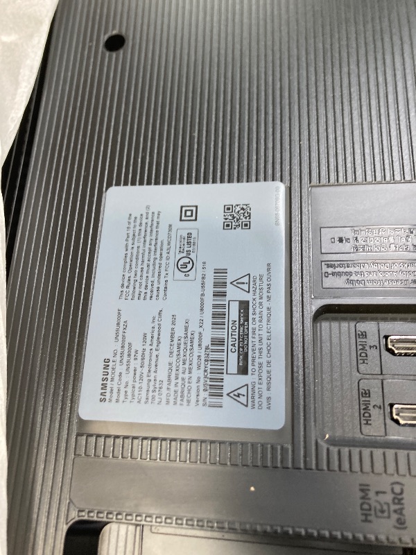 Photo 1 of ***Screen Damaged***Samsung 55-Inch Class Crystal UHD U8000F 4K Smart TV (2025 Model) Endless Free Content, Crystal Processor 4K, Metal Stream Design, Knox Security, Compatible with Alexa