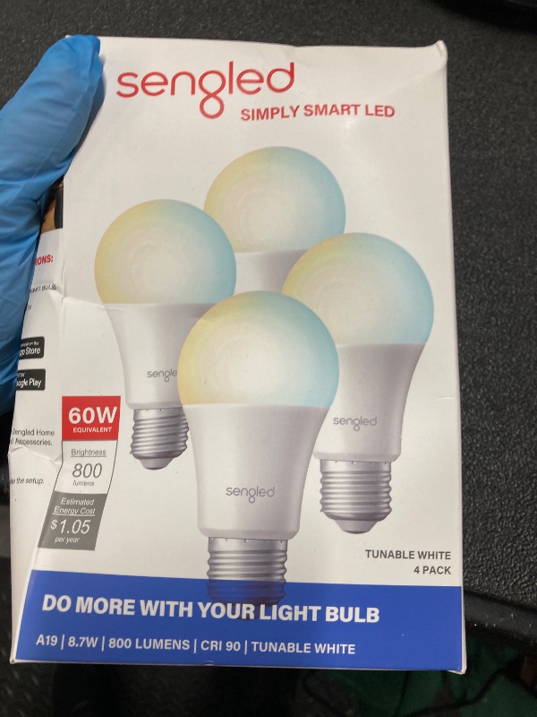 Photo 1 of **NO REMOTE**Sengled Dual Mode Smart Light Bulbs with Remote & App Control, LED Bulbs 2700K-6500K Dimmable, Remote Control Light Bulbs 60W Equiv, Local Group Control (4P No Remote, No Support Alexa & Google)