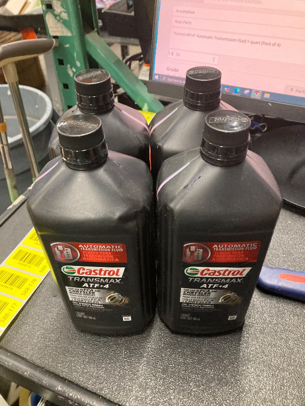 Photo 1 of "castrol Atf+4" Automatic Transmission Fluid 1-quart (Pack of 4)