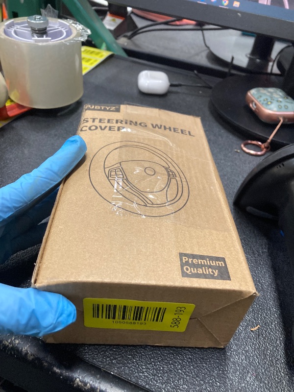 Photo 1 of ?2025 Model? Breathable Soft Leather Car Steering Wheel Cover for Men Women, Non-Slip, Comfortable,Universal 15 inches Steering Wheels, Black