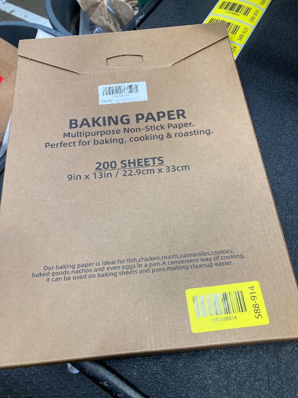 Photo 1 of ?KIDOFLY 200 Pcs 9x13 Inch Unbleached Precut Parchment Paper Baking Sheets – Non-Stick Baking Paper for Oven, Air Fryer, Grilling & Steaming, Heat Resistant Up to 450°F?