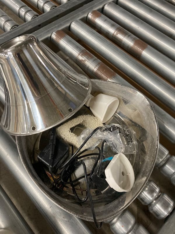 Photo 1 of **MISSING PARTS***PetSafe Seaside Stainless Steel Cat & Dog Fountain, 60 Oz Water Capacity - 2 Water Filters & 1 Pump Included, Soothing Flow for Pets, Scratch-and Rust-Resistant Material - Quiet Motor