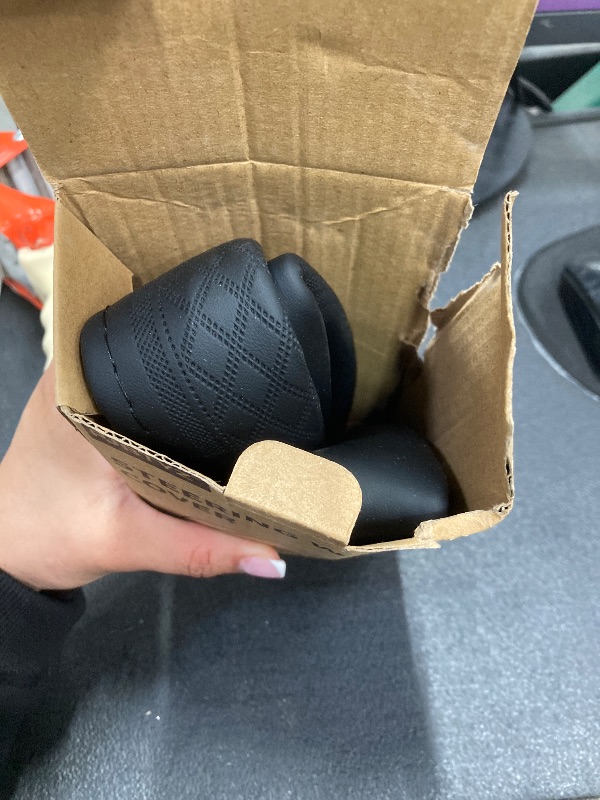 Photo 1 of ?2025 Model? Breathable Soft Leather Car Steering Wheel Cover for Men Women, Non-Slip, Comfortable,Universal 15 inches Steering Wheels, Black