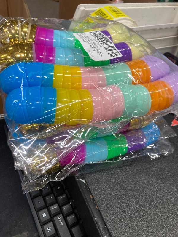 Photo 1 of *** pack of ***4**Plastic Easter Eggs Empty Fillable?2.36" (36-PCS with 3 Golden Eggs) Easter Decoration?12 Colors Bright Pastel Bulk Large Easter Decor?Perfect for Egg Hunt/Surprise Egg/Classroom Prize Supplies