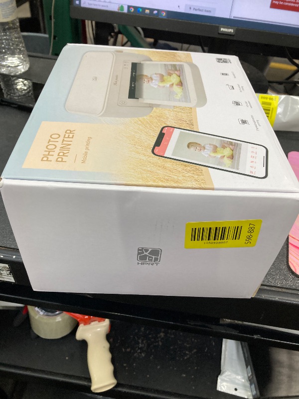 Photo 1 of **MISSING RIBBONS**HPRT 4x6 Photo Printer with 108 Sheets & 2 Ribbons - Dye Sublimation Wireless Portable Photo Printer for iPhone & Android Smartphones, Home & Travel Picture Printing, Ideal Gift, Beige