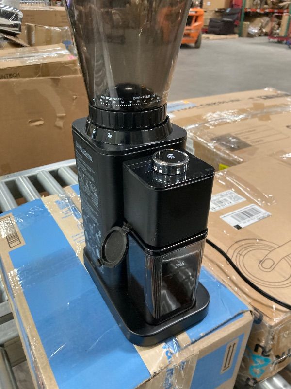 View 2 of **PARTS ONLY**Conical Burr Espresso Coffee Grinder Electric, Coffee Bean Grinder for Home Use Upgraded 48 Grind Settings, 35s Precision Timer, Anti-Static for Pour Over/Drip/French Press, Stainless Steel Black