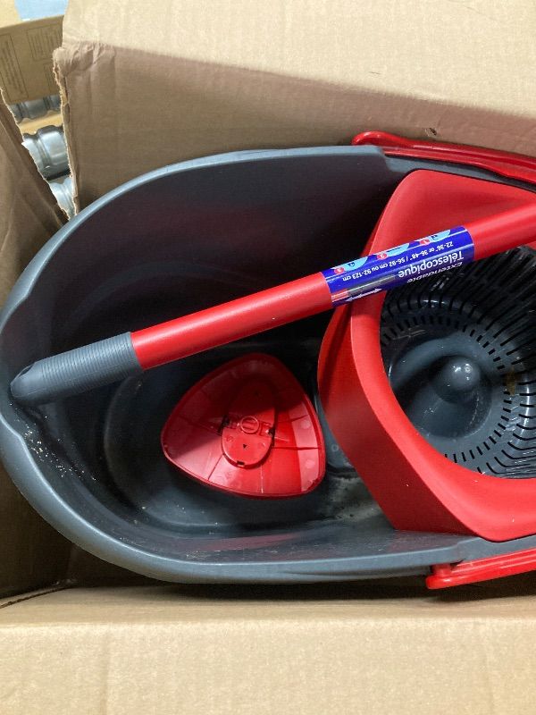 Photo 1 of ***MISSING PIECCES -SELLING AS PARTS ONLY*** O-Cedar Rinse Clean Spin Mop & Bucket System + 2 Extra Mop Heads| Clean with Water | Removes 99% of Bacteria
