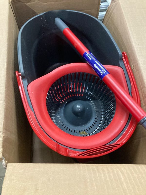 Photo 1 of ***MISSING PIECCES -SELLING AS PARTS ONLY*** O-Cedar Rinse Clean Spin Mop & Bucket System + 2 Extra Mop Heads| Clean with Water | Removes 99% of Bacteria