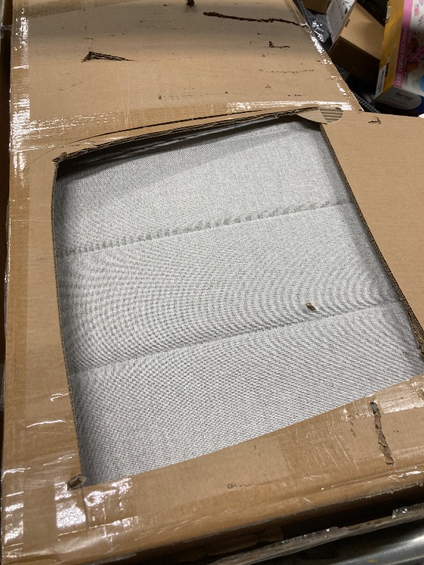 Photo 1 of ***MISSING PARTS-SELLING AS IS *** Gruwans Queen Size Bed Frame with Upholstered Wingback Headboard, Easy Assembly Platform Bed, Wooden Slat Support No Box Spring Needed, Sand