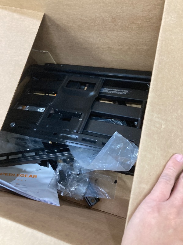 Photo 1 of **PARTS ONLY/NOT IN ORIGINAL BOX***Perlegear UL Listed Full Motion TV Wall Mount for 42-90" TVs up to 132lbs, Heavy Duty TV Mount with Dual Articulating Arms, Tool-Free Smooth Tilt, Swivel, Fits 16" Studs, Max VESA 600x400mm, PGLF8