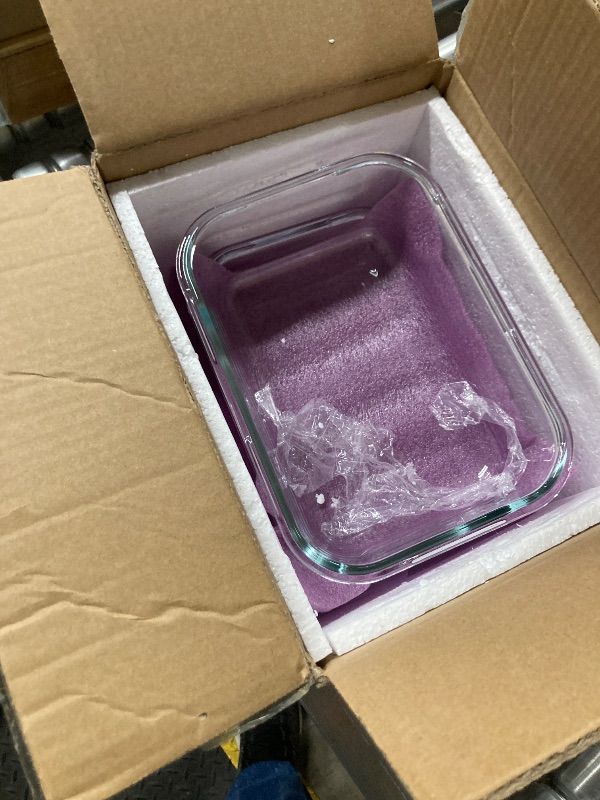Photo 1 of ***DAMAGE -ONE LID FLAP BROKEN -SELLING AS IS *** 2 Pack 63oz Large Glass Storage Containers with Lids Big Airtight Glass Food Storage Containers for Storing food, vegetables or fruits, BPA Free, Freezer Dishwasher Oven Safe (gray)