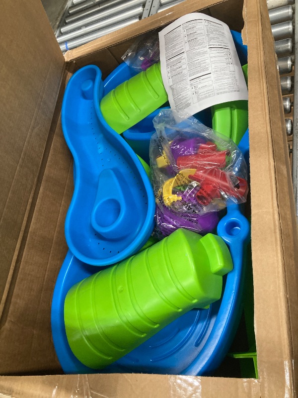 Photo 1 of **Missing parts, to use for replacements ***Step2 Rain Showers Splash Pond Water Table, Kids Water and Sand Activity Sensory Playset, Summer Outdoor Toys, 13 Piece Water Toy Accessories, For Toddlers 1.5+ Years Old, Blue & Green