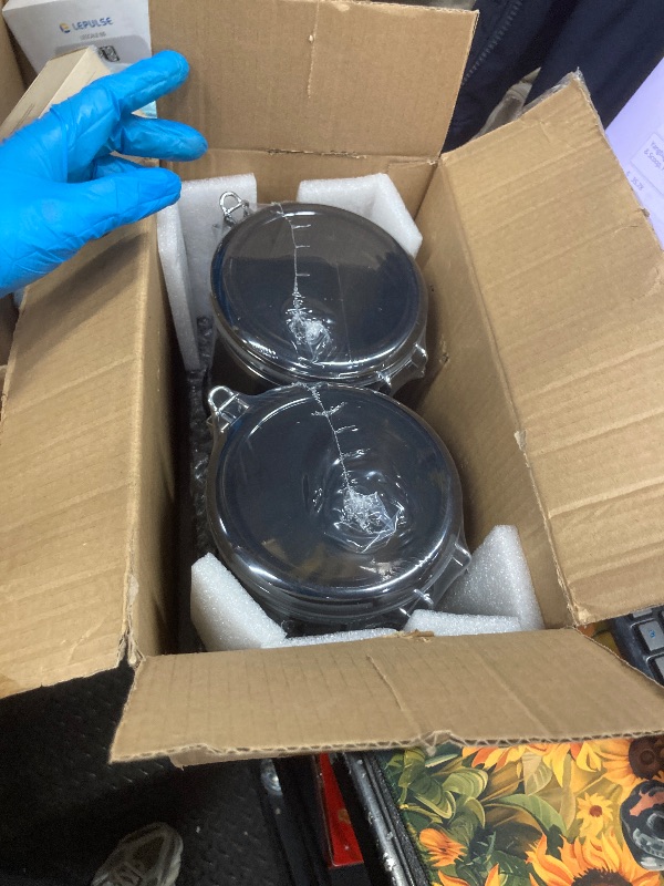 Photo 1 of ***MISSING SPOON*** 2 x 63OZ Stainless Steel Coffee Canisters with Handle Shelf, Airtight Locking Clamp & Scoop, Food Storage Jars for Kitchen***MISSING SPOON***