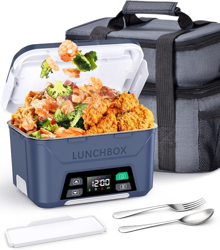 Photo 1 of ** SOLD AS IS, NO REFUND/RETURN** SEE COMMENTS!
24000mAh Cordless Electric Lunch Box, 1.6L Self Heating Lunch Box with Scheduled Heating, Portable Food Warmer for Office, Job Site, Truck, Outdoor, No Microwave Needed