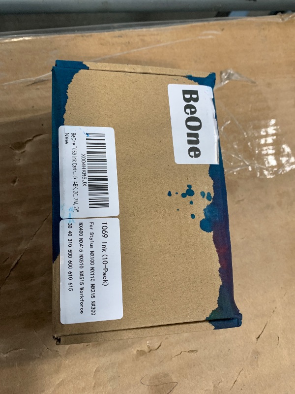 Photo 1 of ***THREE CARTRIDGES ARE BROKEN***BeOne T069 Ink Cartridges Remanufactured Replacement for Epson 69 T069 to Use with Stylus NX100 NX110 NX215 NX300 NX400 NX415 NX510 NX515 Workforce 30 40 310 500 600 610 615 (10-Pack; 4BK, 2C, 2M, 2Y)