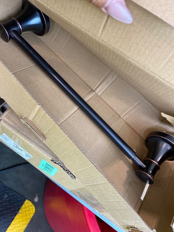 Photo 1 of **UNTESTED**
BESy Adjustable 16-26Inches Double Bath Towel Bar for Bathroom SUS304 Stainless Steel Towel Holder, Hotel Style Wall Mount with Screws Hand Towel Bar Towel Rack Rod Hanger, Oil Rubbed Bronze