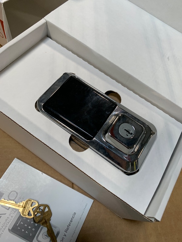 Photo 1 of *FOR PARTS ONLY*
Kwikset Halo Wi-Fi Smart Lock, Keyless Entry Door Deadbolt, Geofence Auto-Unlock, Grade AAA Certified, No Hub Required Easy Install, Polished Chrome Lifetime Finish Warranty, Touchscreen