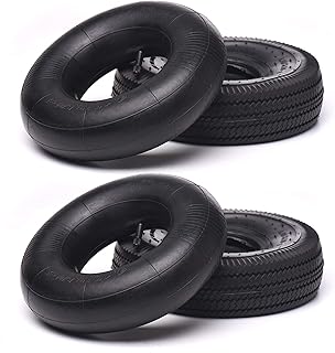 Photo 1 of (2 Pack) AR-PRO 10" Heavy-Duty Replacement All-Purpose Utility Tire and Tube - 4.10/3.50-4" Pneumatic Tires with 10" Inner Tubes TR-13 Straight Valve Stem for Lawn Mowers, Hand Trucks, and More