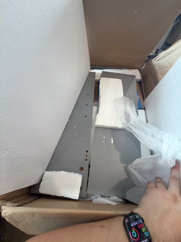 Photo 1 of ***MISSING PIECES SOLD FOR PARTS***** YITAHOME 16 Inch Bathroom Vanity with Sink, Bathroom Cabinet Vanity for Small Space, Freestanding Storage Bathroom Vanity with 1 Soft Closing Cabinet, Grey