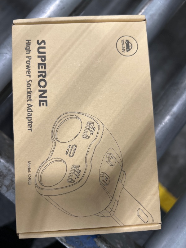 Photo 1 of [2025 Upgraded] Cigarette Lighter Splitter, SUPERONE 180W 2-Socket Cigarette Lighter Adapter with Dual QC3.0 and 20W PD USB C Car Charger Splitter for GPS/Dash Cam/Laptop/iPad/iPhone 17/16/15/14/13/12