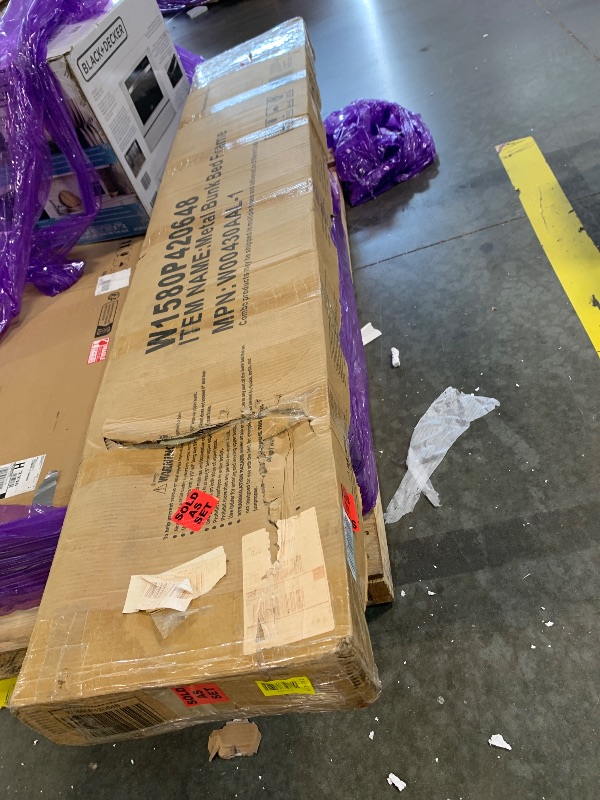 Photo 1 of *** BRING BIG TRUCK ITEM IS SET OF 2 XL BOXES **** Bellemave Queen Over Queen Bunk Bed with Headboard and Full Length Guardrail, Separable Bunk Bed Queen Size, Heavy Duty Bunk Beds Can Turns Into Loft Bed and Platform Bed, Walnut