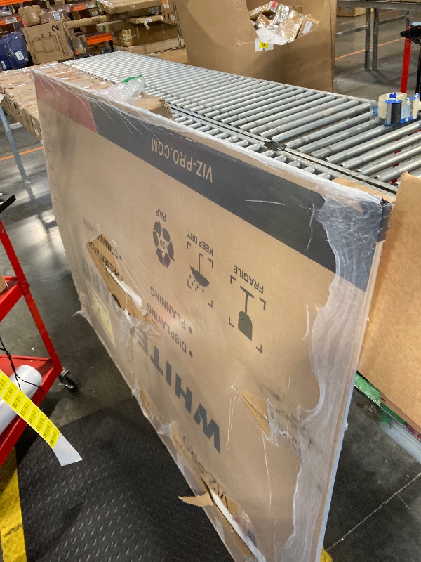 Photo 1 of **** DAMAGE CRACKED ON THE BACK CREASING ON FRONT  *** VIZ-PRO Dry Erase Board/Whiteboard, 72 x 48 Inches, Wall Mounted Board for School Office and Home 6' x 4'
