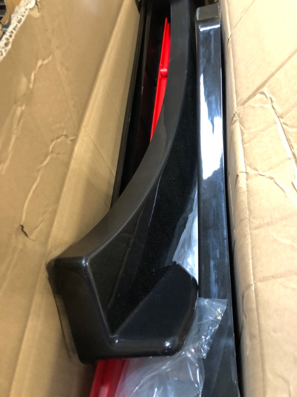 Photo 1 of ***DAMAGED*** DREAMIZER Universal Front Lip for Car,Adjustable Front Bumper Lip Chin Spoiler Splitter Diffuser Protector Body Kit Compatible with Honda Nissan Toyota Mazda, Black w/Red