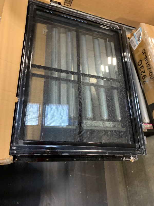 Photo 1 of **** COSMETIC DAMAGE *** WRISIN 2 Pack Shed Windows 24" W x 36" H Flush Mount, Black Household Windows for Playhouses, Barns, Chicken Coop
