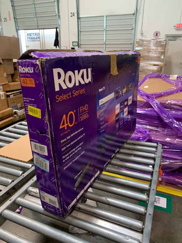 Photo 1 of *** MISSING REMOTE *** Roku Smart TV – 40-Inch Select Series, 1080p Full HD TV – Roku TV with Voice Remote – Flat Screen LED Television with Wi-Fi for Streaming Live Local News, Sports, Family Entertainment