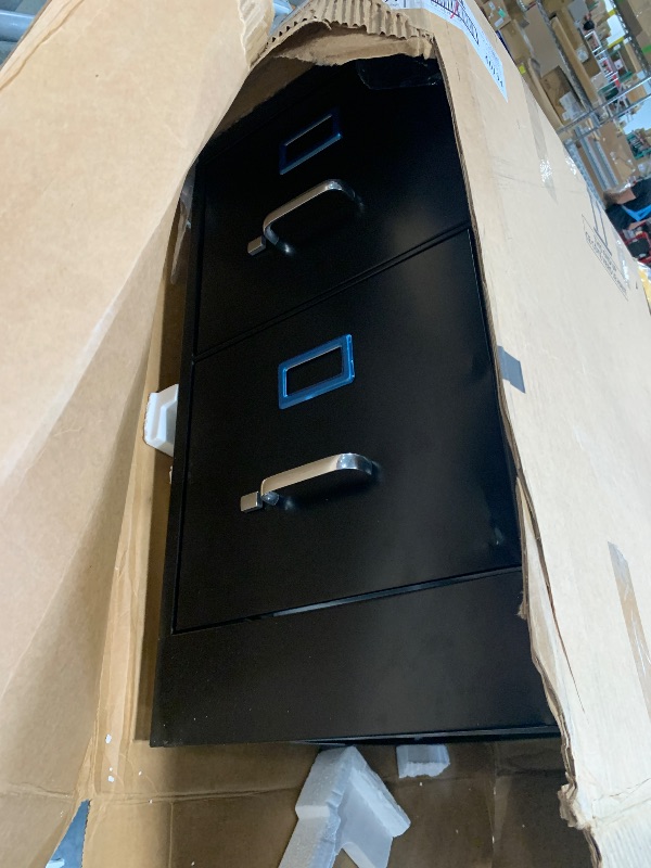 Photo 1 of **** COSMETIV DAMAGE ***** Lorell LLR42291 2-Drawer Vertical File, 15" x 22" x 28, Black