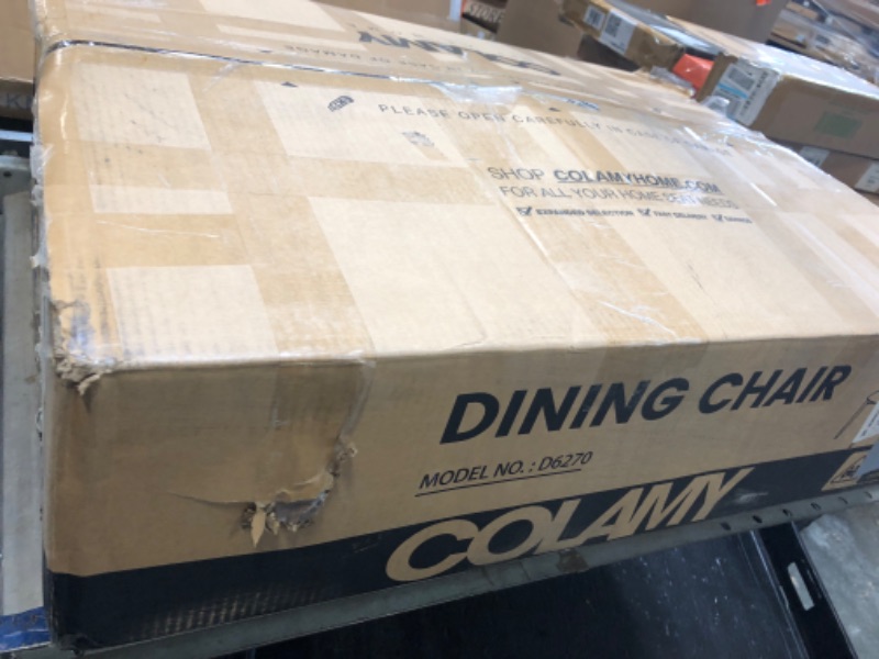 Photo 1 of ***UPDATED 6/12****PARTIAL SET - See Clerk Notes*
COLAMY Wooden Dining Chairs Set of 4, Modern Fabric Upholstered Kitchen Chairs, Farmhouse Dining Room Chair with Foot Pegs, Light Grey