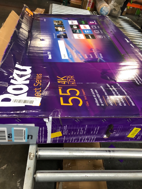 Photo 1 of ***BROKEN***
Roku Smart TV – 55-Inch Select Series, 4K HDR TV – Roku TV with Enhanced Voice Remote – Flat Screen LED Television with Wi-Fi for Streaming Live Local News, Sports, Family Entertainment