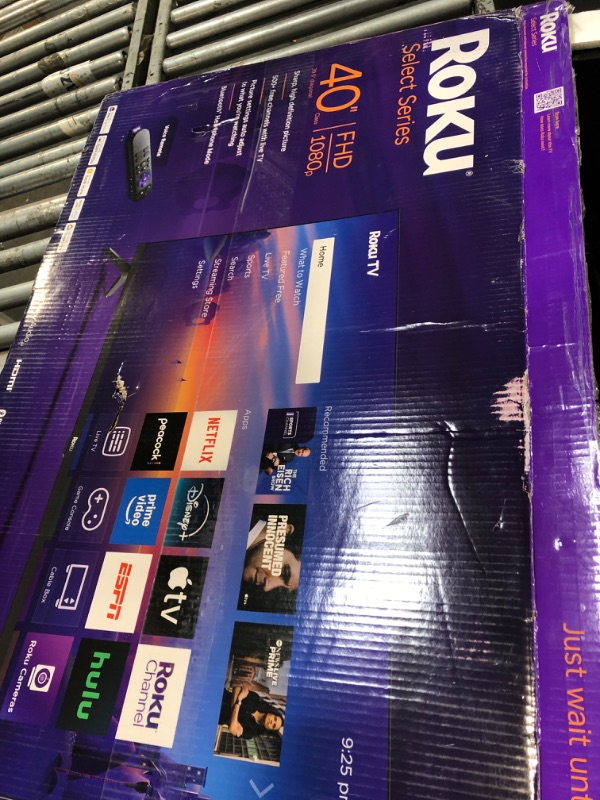 Photo 1 of ***BROKEN***

Roku Smart TV – 40-Inch Select Series, 1080p Full HD TV – Roku TV with Voice Remote – Flat Screen LED Television with Wi-Fi for Streaming Live Local News, Sports, Family Entertainment