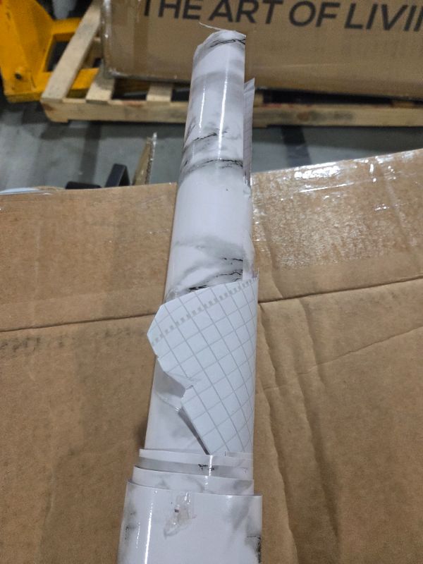 Photo 1 of ***MAJOR DAMAGE*** practicalWs Glossy Marble Contact Paper Granite White/Grey Kitchen Countertop Cabinets Furniture Refurbishment Wall Paper Thick Removable Wallpaper Peel and Stick Wall Decor Vinyl Wrap 11.8"x78.7"