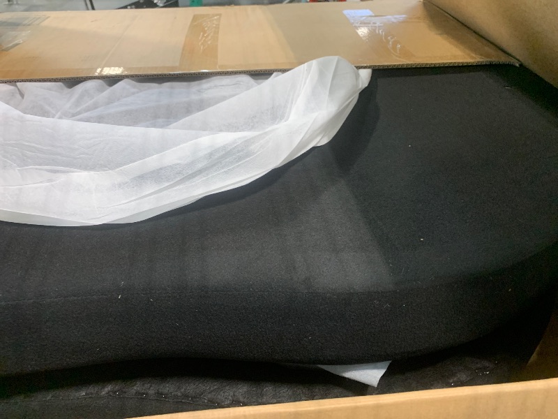 Photo 1 of ***UPDATED 5/31**partial set****KEIKI 74” Curved Loveseat Sofa, Curved Couches with 4 Removable Cushions, Modern Luxury Plush Chenille Extra-Deep Seat Sofa for Small Spaces, Living Rooms, Bedroom, Black