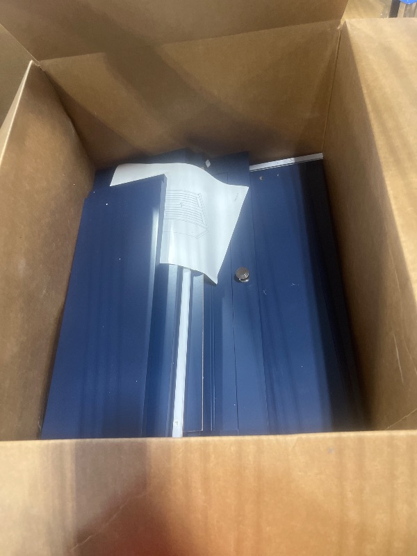 Photo 1 of ** missing hardware**
ChooChoo Bathroom Wall Cabinet, Over The Toilet Space Saver Storage Cabinet, Medicine Cabinet with 2 Door and Adjustable Shelves, Cupboard, Navy Blue
