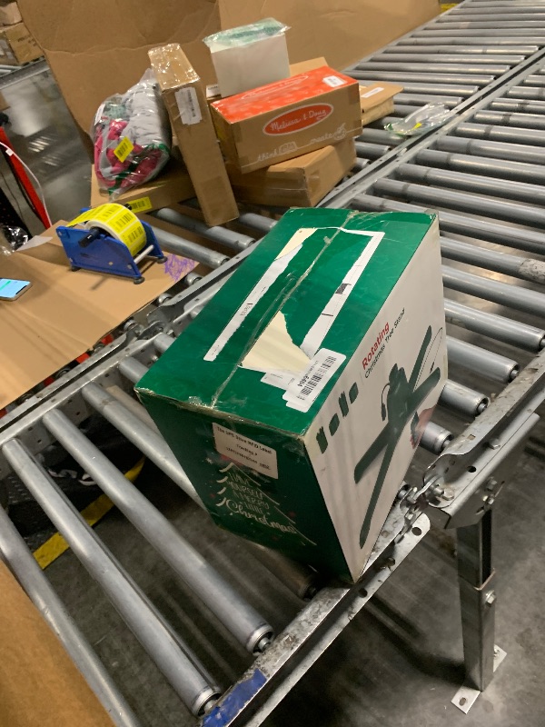 Photo 1 of (2025 Upgrade) Rotating Christmas Tree Stand with Remote Control, Stable 360 Revolving Tree Base Stand, Up to 7.5ft 90lb. Adjustable Christmas Tree Holder for Xmas Tree, Artificial Tree (Green)