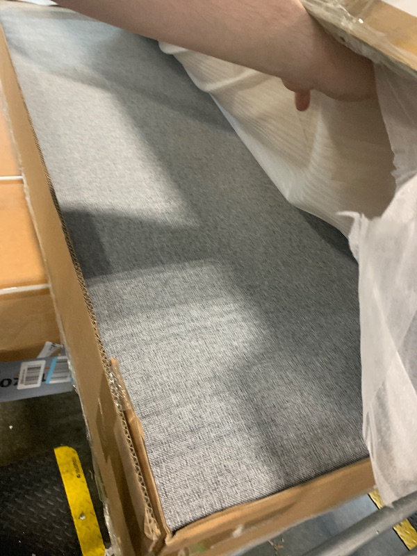 Photo 1 of ***Partial Set*** ***Only Box 1 Of 2*** FAVSH Upholstered Daybed with Trundle, Full Size Day Bed w/Button-Tufted Back and Piping on Waved-Shape Arms for Bedroom or Guest Room, No Box Spring Required, Light Gray