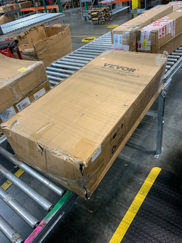 Photo 1 of ***MINOR DENT*** VEVOR Portable Tradeshow Podium Table, 51.18" x 18.31" x 37.4", Display Exhibition Counter Stand Booth Fair with Wall, Foldable Promotion Retail Bar Table Pop Up Podium with Storage Rack, Carrying Bag