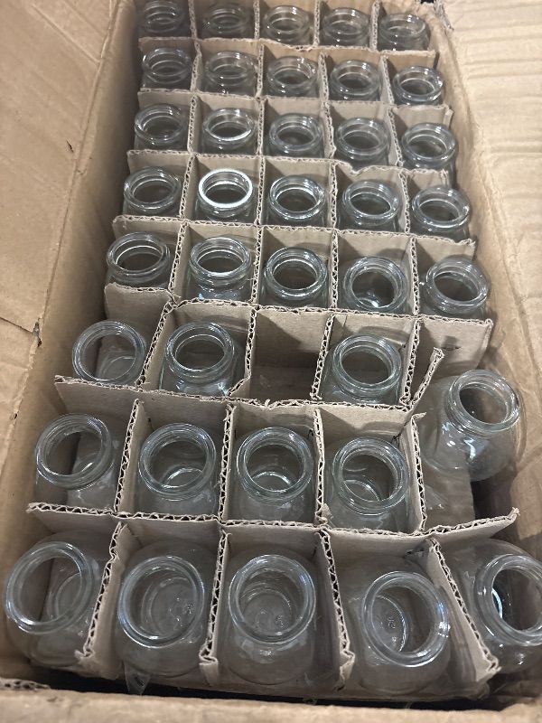 Photo 1 of **MISSING PARTS**
Umigy 120 Pcs Mini Mason Jars with Lids 1.7oz Mini Glass Jars Small Glass Containers with Lids for Party Favors Wedding Gifts Spice Honey Sugar Scrub Herbs x-small