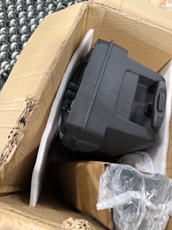 Photo 1 of ***CHARGER NOT INCLUDED*** Pyle Portable Bluetooth PA Speaker System - 400W Outdoor Bluetooth Speaker Portable PA System w/Microphone in, Party Lights, MP3/USB SD Card Reader, FM Radio, Rolling Wheels - Mic, Remote - PPHP82SM