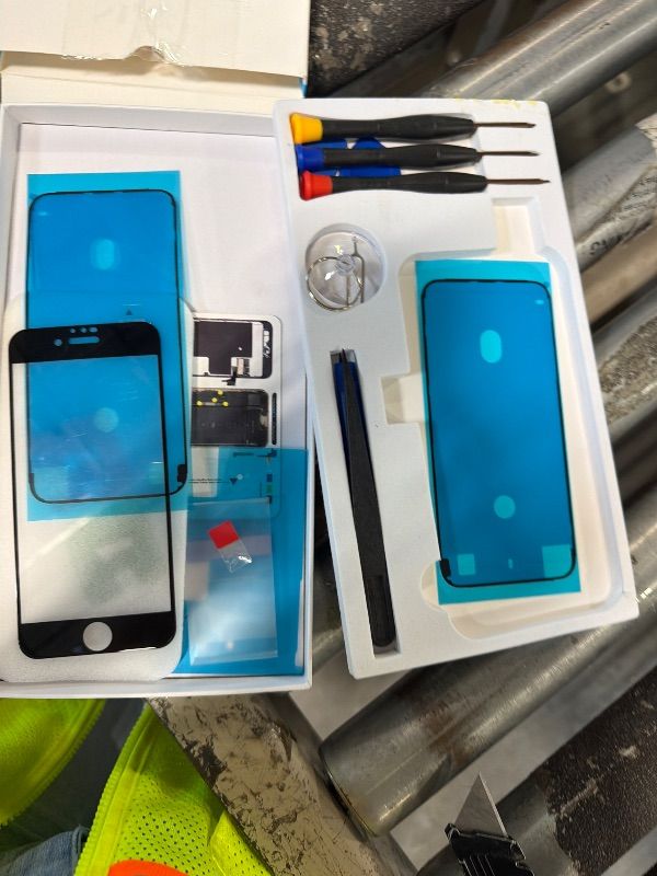 Photo 1 of ***SCREEN NOT INCLUDED  ONLY ACCESSORIES ****for iPhone 8/ SE 2020 2nd Screen Replacement Kit with Home Button Earpiece Speaker Sensor Front Camera, Touch Frame LCD Display Digitizer for Model A1863 A1905 A1906 A2275 A2296 A2298 4.7 inch Black