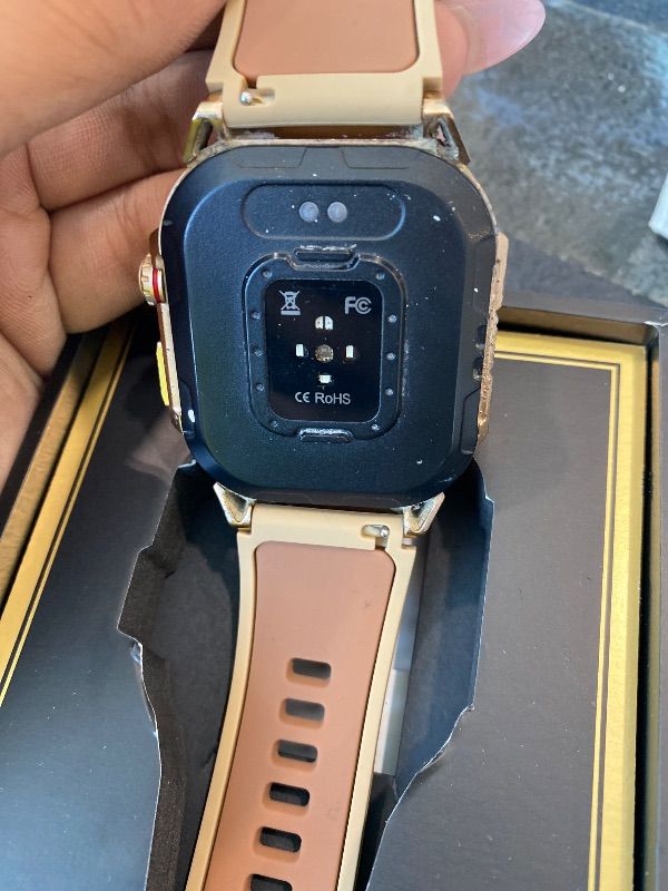 Photo 1 of **UNTESTED**
SOUYIE Military Grade Smart Watches for Men LED flashlight, Blood Pressure/Heart Rate/SpO2/Sleep, 500mAh Large capacity battery, Waterproof Rugged Fitness Tracker Compatible with Android and iOS Phone
